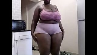 African Plus-size combined all round giving knockers walk-on relating to hips